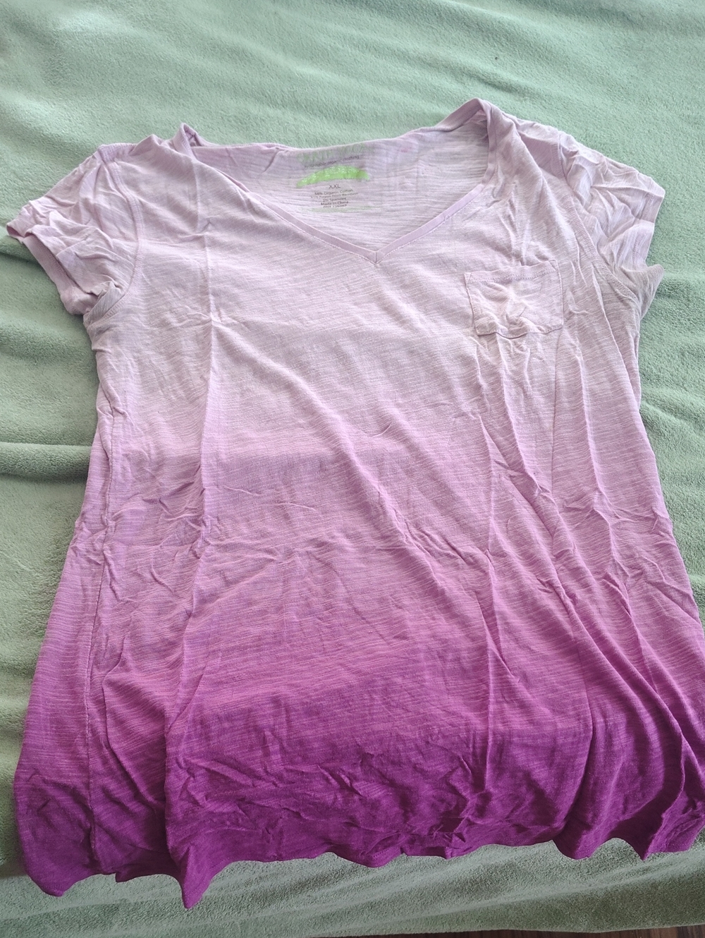Earth Yoga Women's Purple Ombre V-Neck Tee